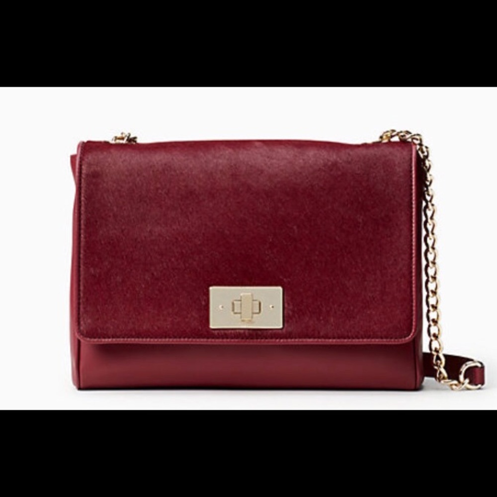 Kate Spade Luxurious CHAIN CALF HAIR shoulder bag